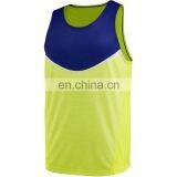 Dark Blue/ Fluo Green Mens Sports Tank Tops/ Newest Design 2015 Running Mens Tank Top thumbnail-2