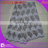 African Big Swiss Lace Fabric for Wedding Dress Lace Material thumbnail-1