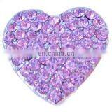 2013 Fashion Metal Sparkly Rhinestone Pink Heart Button