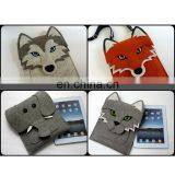 Gray Felt Laptop Briefcase Bag Office Felt Laptop Messenger Bag thumbnail-3