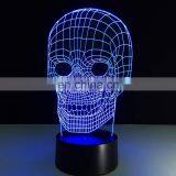 3D Lamp Skull Children's Nightlight Visual Led Night Lights For Halloween thumbnail-2