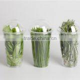 Disposable Food Package Cup, Vegetable Package Cup, Clear Plastic Food Cup,take Away Cold Drinking Cup With Dome Lid thumbnail-4