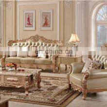 Antique Style Sofas Classic Leather Couch Living Room Sofa Set Furniture thumbnail-1