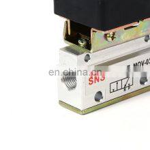 SNS MOV Series Aluminum Alloy Pneumatic Hand Control Air Mechanical Valve With Push Button thumbnail-2