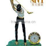 Home Decor Small Clock Poly Metal Golf Clock Shape Gift Clock Birthday Souvenirs for Kids thumbnail-1