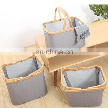Toys Chest Foldable Storage Bins Box and Organizer Kids Dirty Clothes Bamboo Laundry Basket Home Storage & Organization thumbnail-5