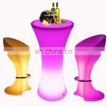 Coffee Shop Hotel Led Bar Furniture Cocktail Tables and Chairs Outdoor Decoration Furniture Home Wholesale Led Nightclub