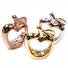 Wholesale New Apple Shape Napkin Rings For Christmas Table Accessories With Gold Color thumbnail-4