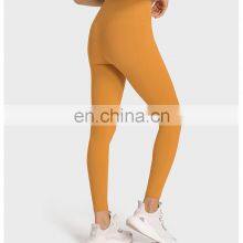Wholesale Anti-Bacterial Good Quality Lycra Yoga Leggings Nude Workout Running Fitness Wear Peach Hip Gym Tight Pants For Women thumbnail-4