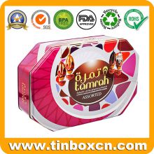 Customized Octangular Chocolate Tin With Eye-catching Printing And Embossing