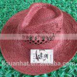 Foldable Wholesale Custom Promotional Straw Summer Sun Panama Hat thumbnail-6