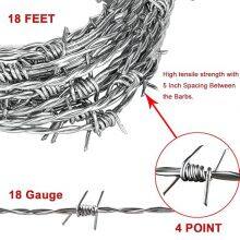 Galvanized Steel Farm Wire Stainless Steel Barbed Wire Rolled Fencing for Prisons thumbnail-2