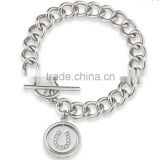 316L Stainless Steel Double Take Horseshoe Good Luck Chain Link Bracelet