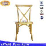 Popular Metal Iron PU Leather Seat Straw Cross Back Chair Stacking in Dining Chairs thumbnail-4