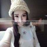 Hot Selling Handmade Knitting Pom Pom Style Ladies Fashion Hats thumbnail-3