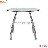 Round Tempered Glass Dining Table and Chair thumbnail-3