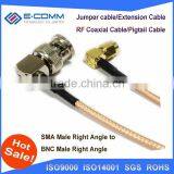 Hot Sale!!RF Wireless Patch Leads Cable SMA Male To BNC Male Right Angle Adapter RG58 50CM thumbnail-2