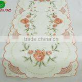 100% Polyester Table Runner With Handmade Flower Embroidery Houseware Household Textile