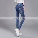 Spring Summer High Waist Jeans Woman Female Distressed Slim Patchwork Denim Pants Pencil Ripped Vintage Skinny Jeans For Women thumbnail-4