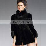 QD29212 Lady Mid-long Whole-hide Rex Rabbit Fur thumbnail-1
