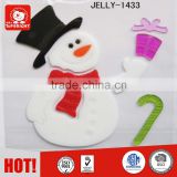 Chrismas ornament gel cling gel window sticker TPR plastic decoration snowman