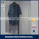 Guangzhou Newest Garment Factory Wholesale Women Denim Shirt Plain Loose Top thumbnail-3