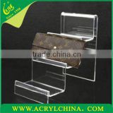 Clear Acylic Wallet Display Rack for purse wallet display stand