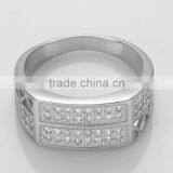 CYW Exquisite Cubic Zirconia Engagement Rings 925 Sterling Silver Rings for Men thumbnail-2