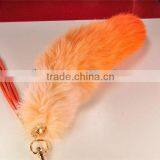 Fashion Dyed 100% Genuine Fox Tail Fur Accessory for Cell Phone Pendant thumbnail-2