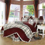 Hot Selling Luxurious Large Warm Thick Flannel Plush Quilted Bedding Set -Made in China