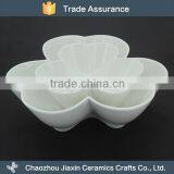 Latest Ceramic White Elegant Flower Snack Plate thumbnail-1