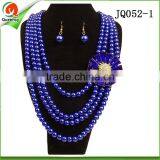 2016 Hot Sale African Jewelry Sets Black Beaded Necklace Pearls Necklace for Wedding Party thumbnail-2