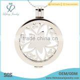 316L stainless steel coin locket,fashion stylish locket jewelry