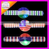 2015 LED Soft Pvc Custom Country Flag Slap Bangle for Promotion Gift thumbnail-1