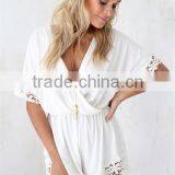 Chic Cream Lily Playsuit Custom Printing One Piece Jumpsuit Sex Jumpsuit thumbnail-2