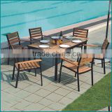 Wooden outside garden table and chairs dining set furniture JJ-069TC
