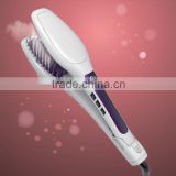 OEM factory straightener brush electric steam hair straightener brush LCD display comb