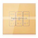 Toughened Glass Panel 3 Gangs Touch Switch With Reasonable Price