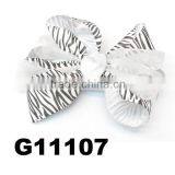 Fashion Big Dot Fabric Hair Ribbon Bows With Metal Button thumbnail-2