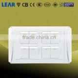 N6 Series Wall Switch 8 Gang 1 Way Switch/ 8 Gang 2 Way Switch