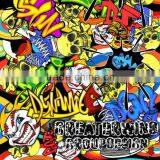 Fantastic Naughty Cartoon Skull Pattern Water Transfer Printing Hydro Graphics Film GWR004