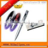 3 in 1 pen, metal laser ball pen with LED