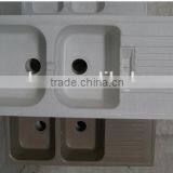 Hot Model Acrylic Integral Solid Surface Kitchen Sink,artificial Stone Double Kitchen Sink ,resin Stone Sink thumbnail-1