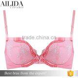 Wholesale Lady Sexy Push-up Underwire Bras 3/4 Cup Bra and Panties Match thumbnail-3
