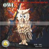 Owl - 3D Jigsaw Woodcraft Kit Wooden Puzzle thumbnail-1