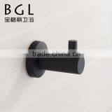 2015 New Design Stainless Steel 304 Accessories for Bathroom Black Single Robe Hook