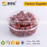 Customized Disposable Plastic Food Packaging Round Box With Lid 600g thumbnail-3