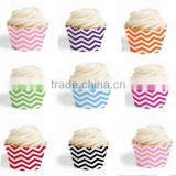 Wholesale 2400 x Chevron Cupcake Wrappers & Liners CUPCAKE WRAPS in 8 colors, Free Shipping by DHL, Fedex