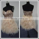 Mini Sweetheart Neckline Formal Latest Designs Custom Made Short Cocktail Occasion Party CD109 cocktail dress with feathers