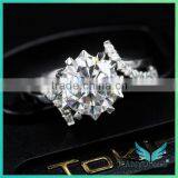 Moissanite 3 ct Yellow Gold Engagement Ring Rope Band Moissanite Jewelers thumbnail-6